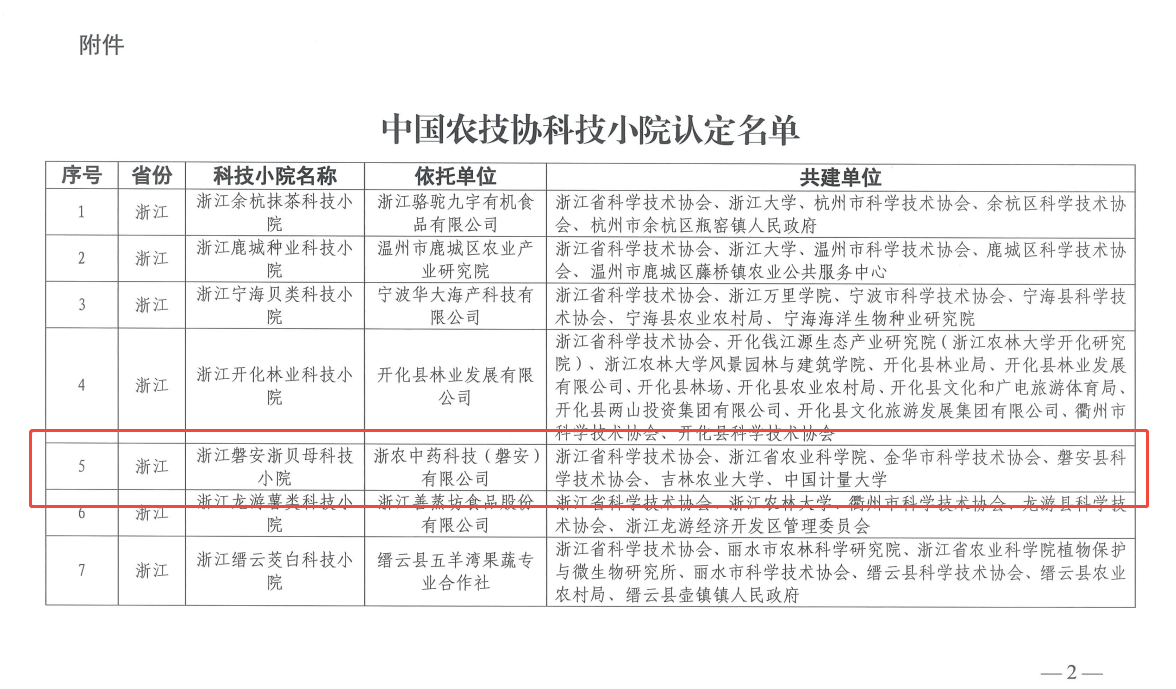 浙江磐安浙贝母科技小院获国家级科技小院认定
